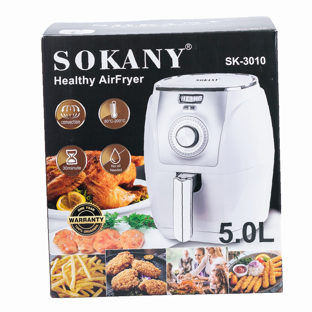 Аерофритюрниця Sokany SK-3010 — Потужність 1500 Вт - Зображення 3