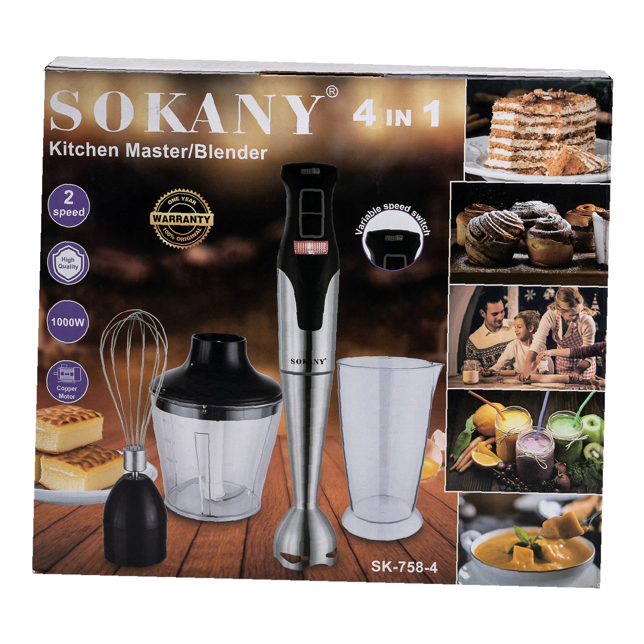 Ручний блендер Sokany SK-758-4 — потужність 1000 Вт - Зображення 9