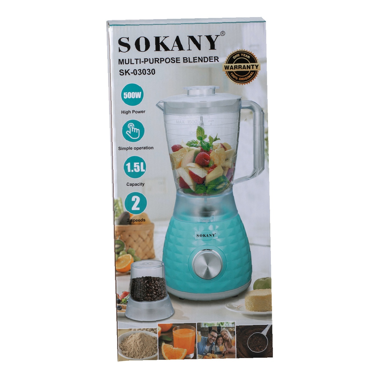 Блендер Sokany SK-03030 — Потужність 500 Вт - Зображення 10