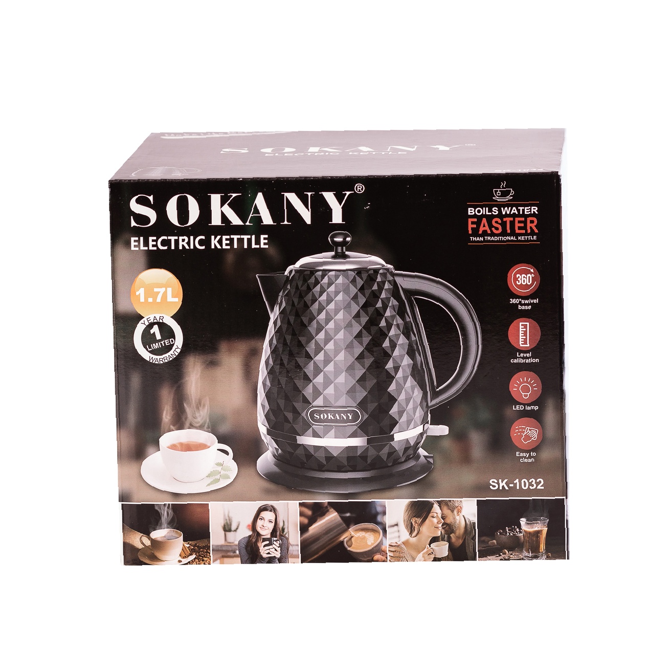Електрочайник Sokany SK-1032B — Безшумна робота - Зображення 2