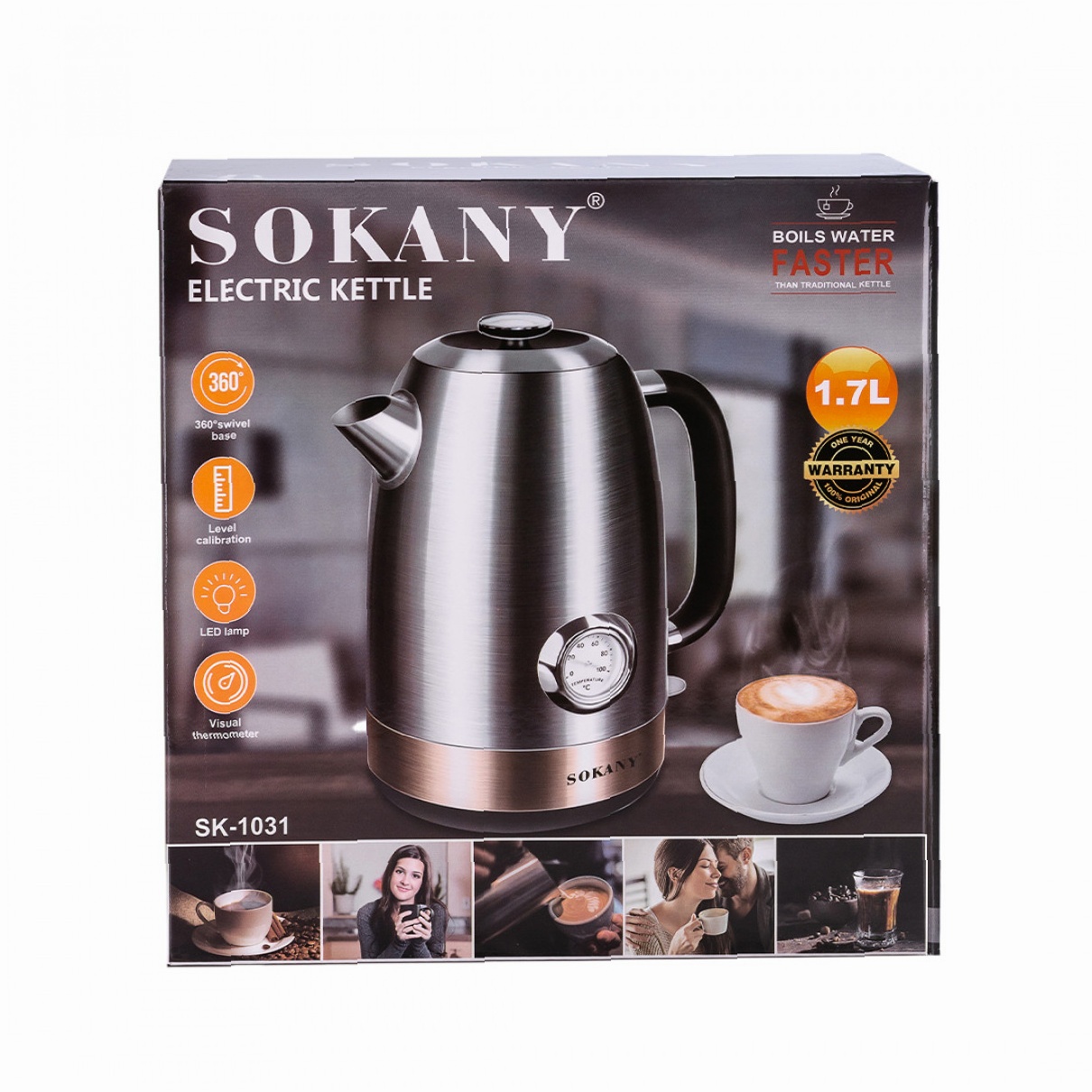 Електрочайник Sokany SK1031SS — швидке кип'ятіння - Зображення 10