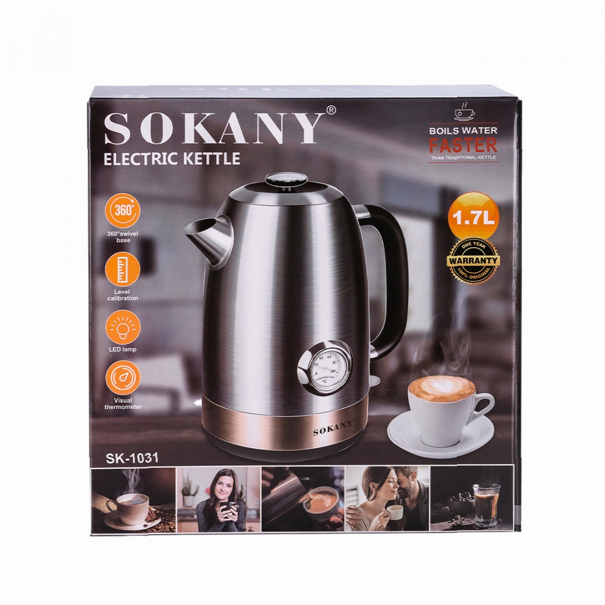 Електрочайник Sokany SK1031SS — швидке кип'ятіння - Зображення 11