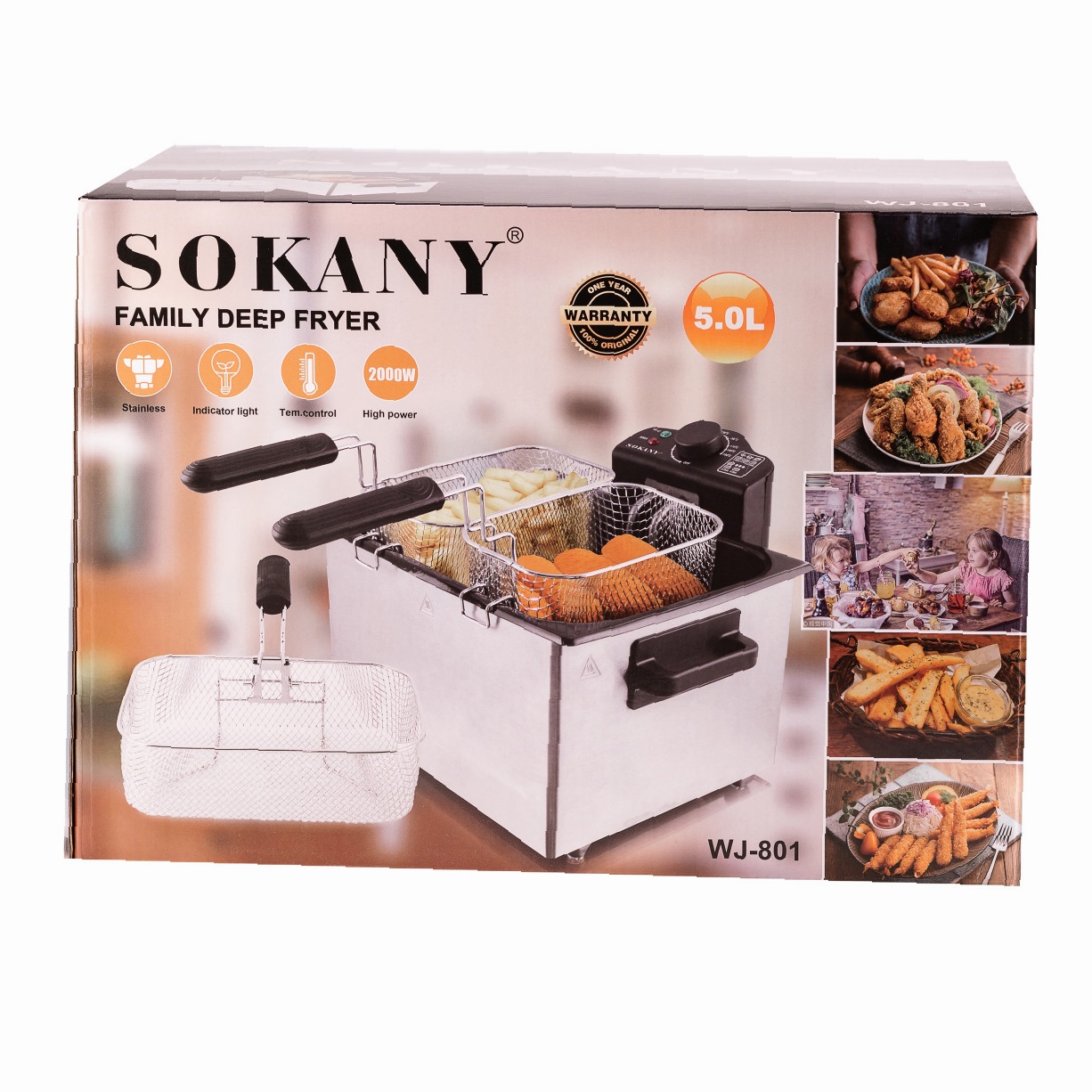 Електрична фритюрниця Sokany WJ801 — 5 літрів потужності - Зображення 7