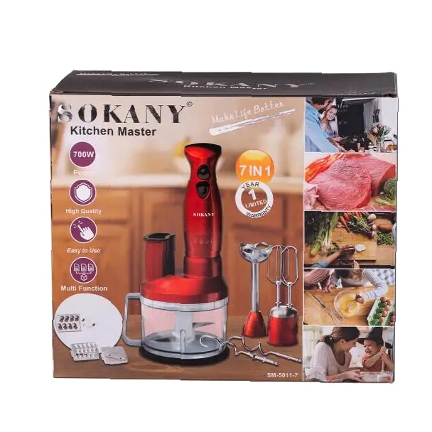 Кухонний комбайн Sokany SM-5011-7 — 600 Вт потужності - Зображення 6