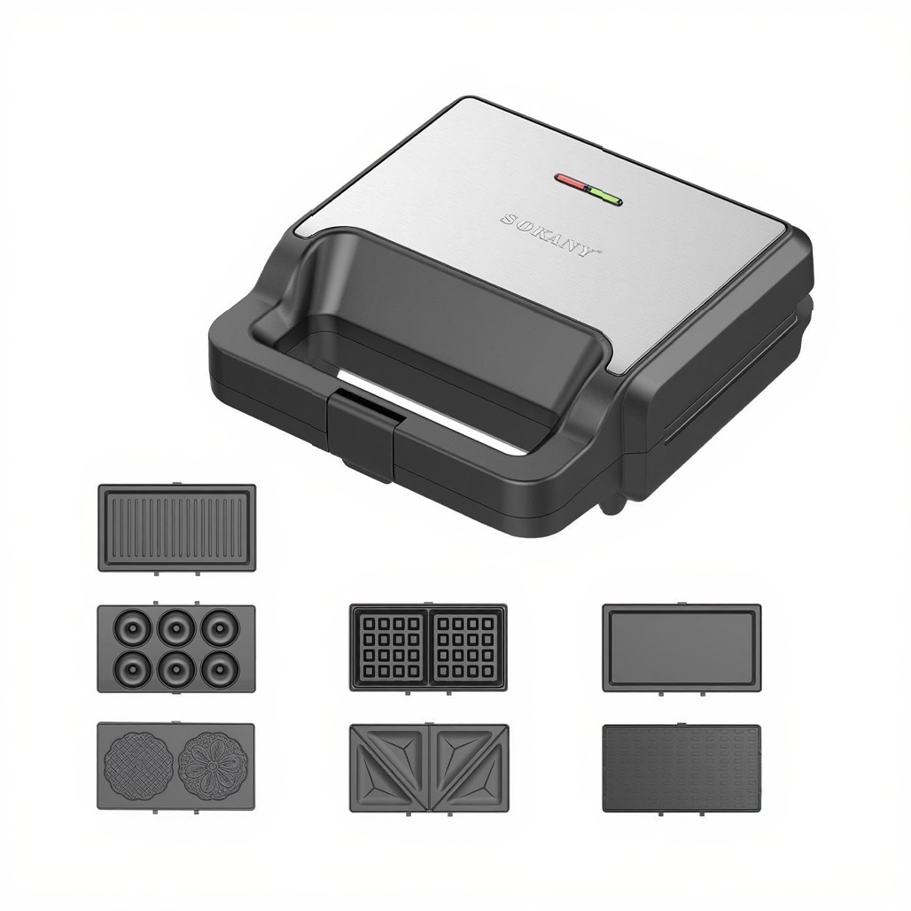 Мультипекар Sokany SK-08137 — антипригарне покриття 800 Вт - Зображення 3