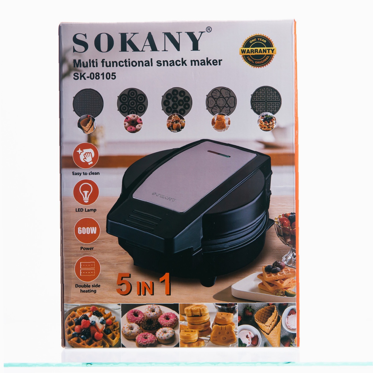 Мультипекар Sokany SK-08105 — 600 Вт антипригарні панелі - Зображення 10