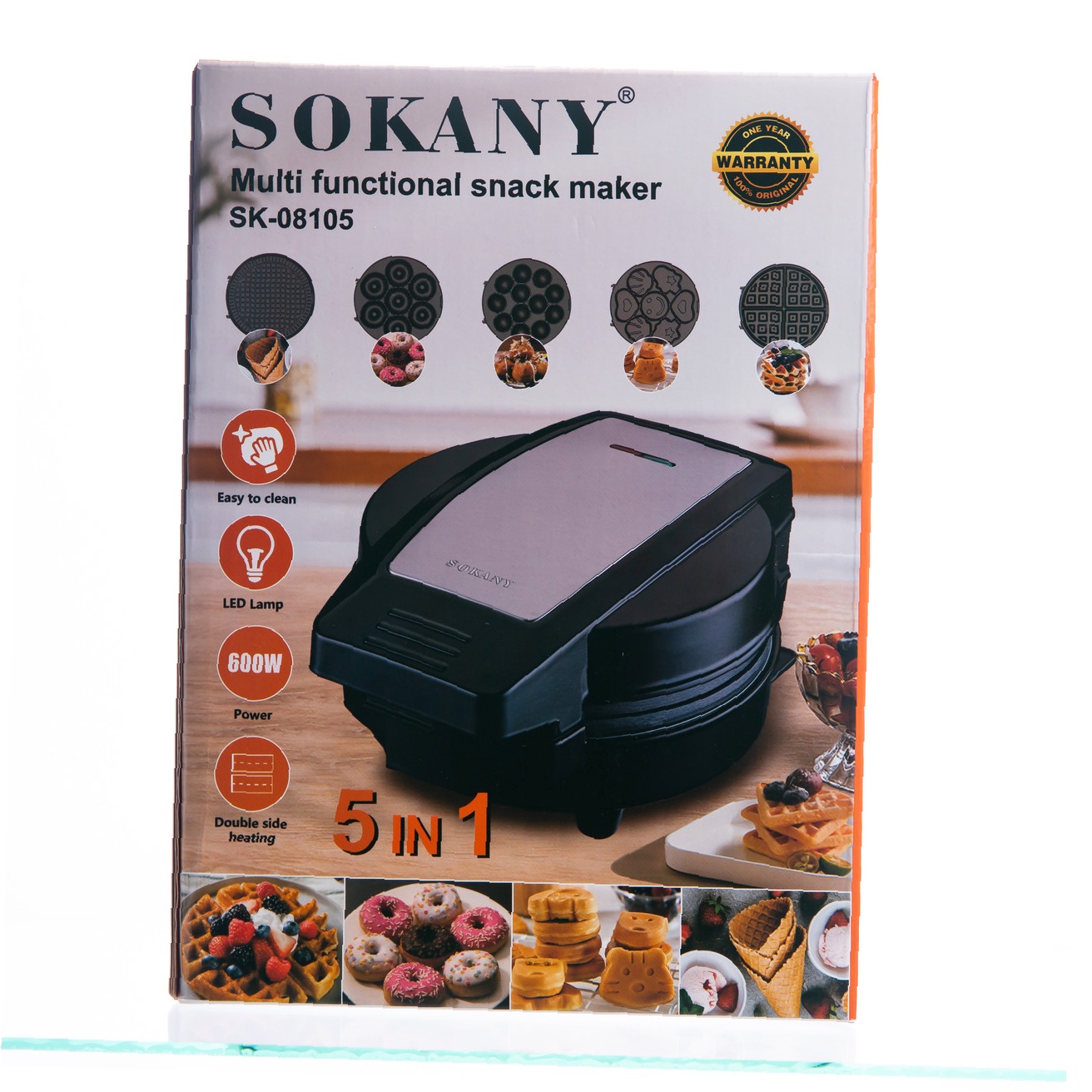 Мультипекар Sokany SK-08105 — 600 Вт антипригарні панелі - Зображення 11