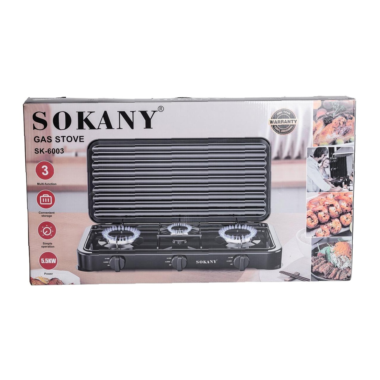 Настільна плита Sokany SK-6003W — 5.5 кВт потужності - Зображення 11