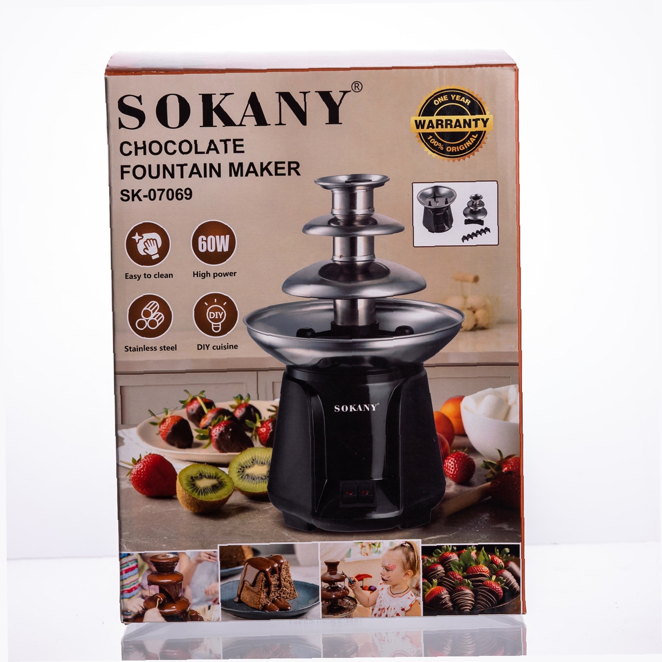 Шоколадний фонтан SOKANY SK-07069 — Ефектний потік - Зображення 6